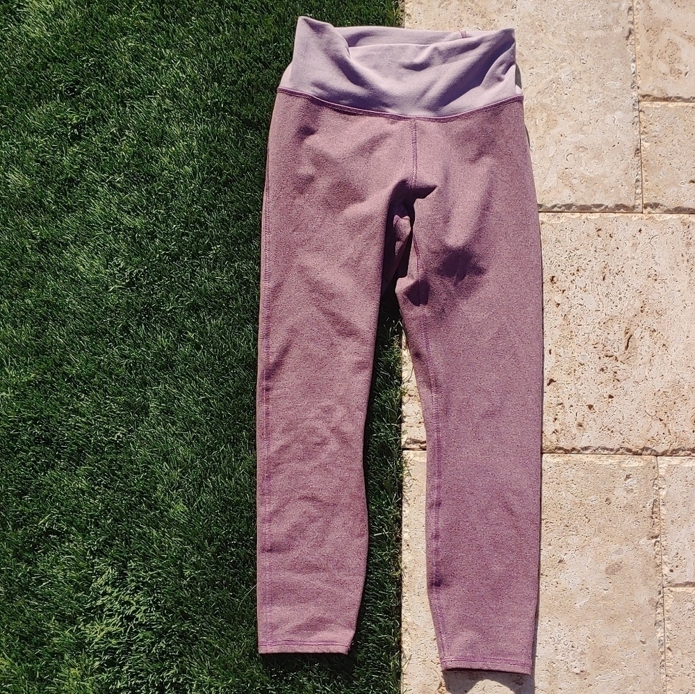 💜 Fabletics Mauve heathered Cropped leggings
